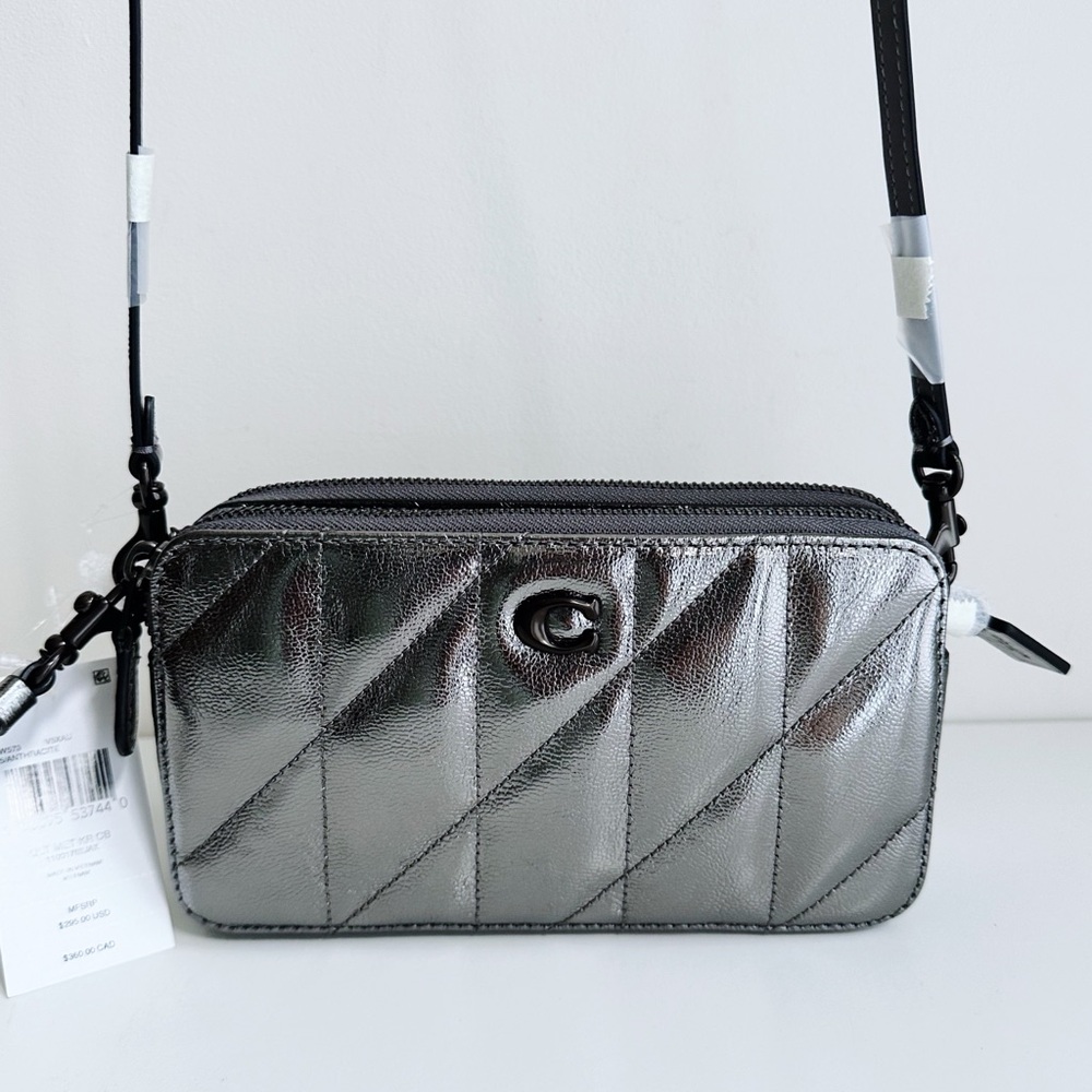 Authentic Coach Kira Quilted Crossbody V5 Anthracite